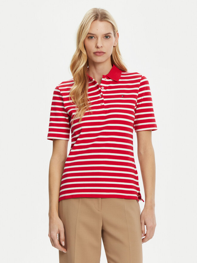 Tommy Hilfiger Tommy Hilfiger Pólóing 1985 WW0WW43224 Piros Regular Fit