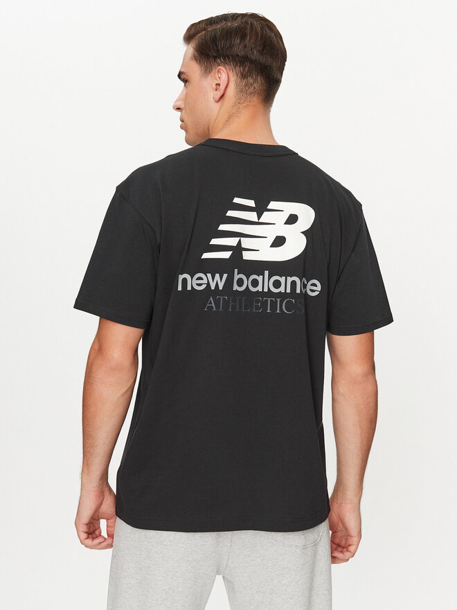 New Balance New Balance T-Shirt Athletics Remastered Graphic Cotton Jersey Short Sleeve T-shirt MT31504 Schwarz Regular Fit