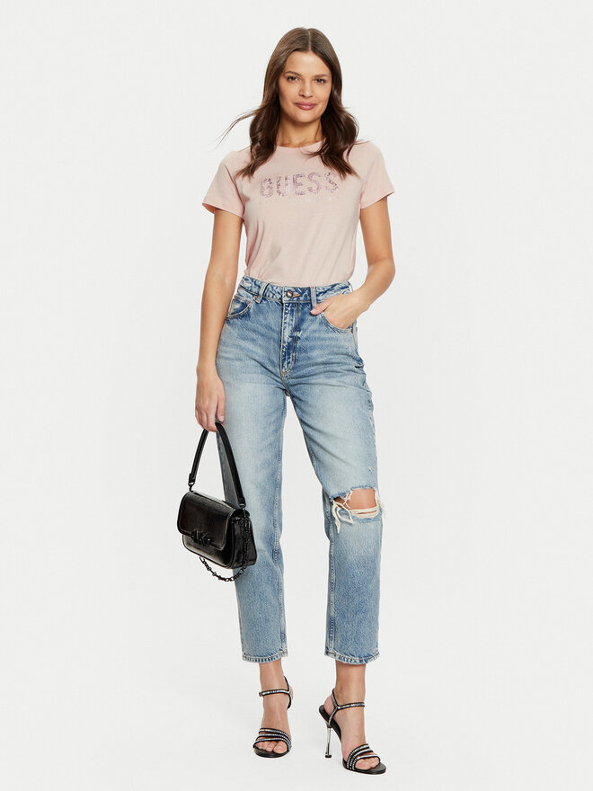 Guess Guess Camiseta W5RI19 I3Z14 Beis Regular Fit