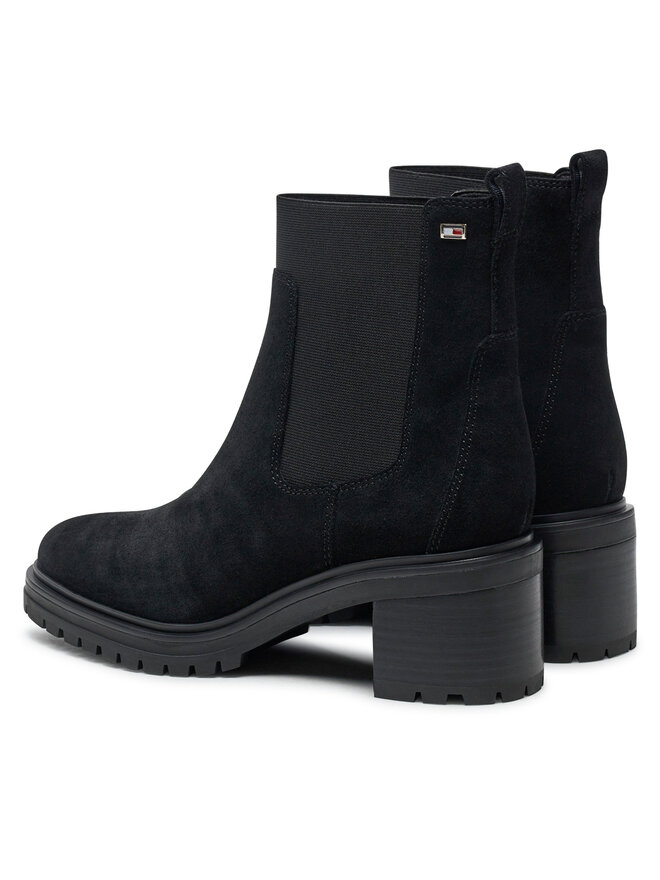 Tommy Hilfiger Kotníková obuv s elastickým prvkem Tommy Hilfiger FW0FW08429 Černá