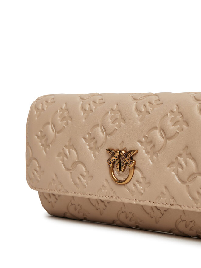 PINKO Великий жіночий гаманець PINKO Love Tiny Birds Wallet C 103765 A1YB Бежевий