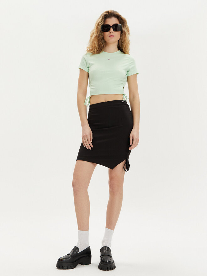 Tommy Jeans Tommy Jeans Marškinėliai DW0DW17902 Žalia Slim Fit