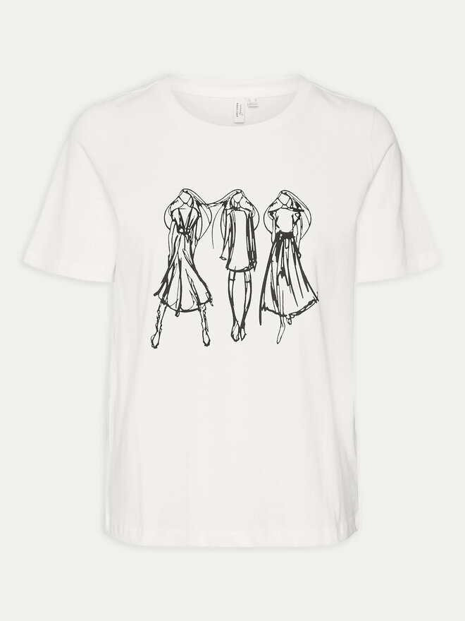 Vero Moda Vero Moda Marškinėliai Romy 10320297 Balta Regular Fit