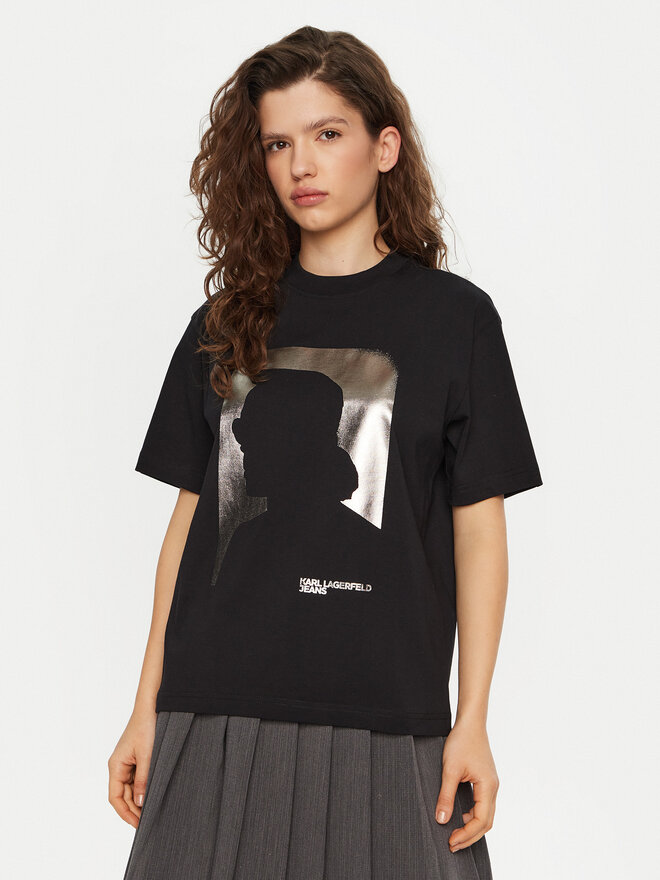 Karl Lagerfeld Jeans Karl Lagerfeld Jeans T-Shirt A1W17032 Schwarz Relaxed Fit