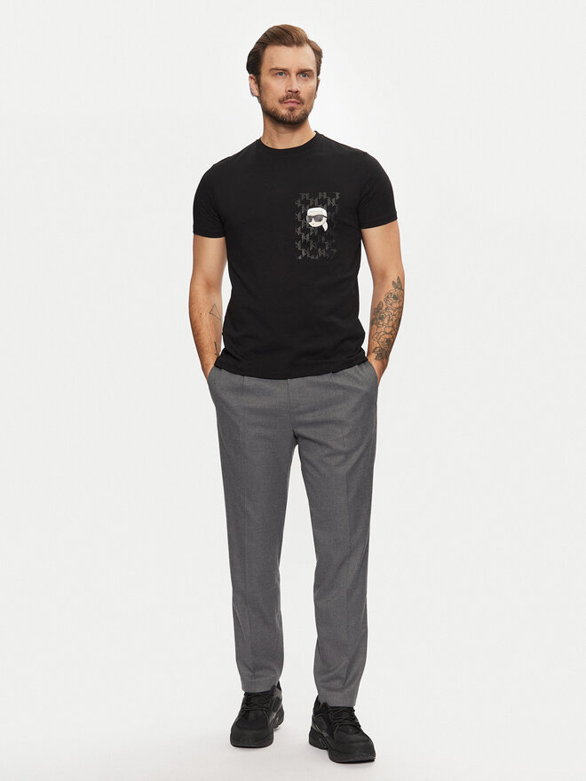 KARL LAGERFELD KARL LAGERFELD T-Shirt 755095 551251 Schwarz Regular Fit