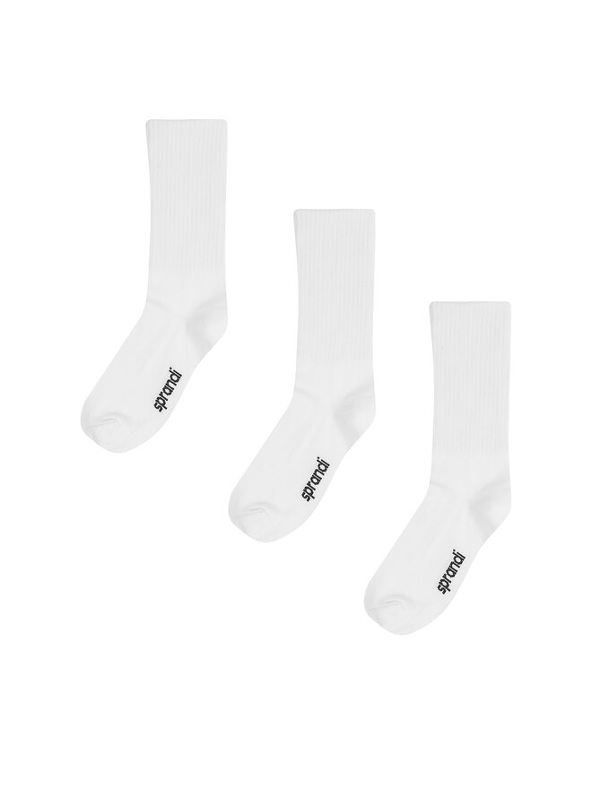 Sprandi 3 pares de calcetines altos unisex Sprandi 0UB-001-AW23 (3-pack) Blanco