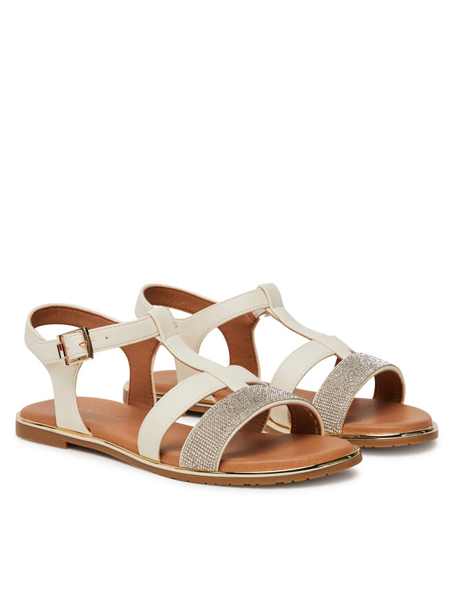 Tommy Hilfiger Sandale Tommy Hilfiger T3A2-33780-0371 S Écru