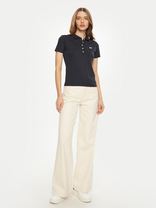 Guess Guess Поло W5RP47 KARS2 Cиній Regular Fit
