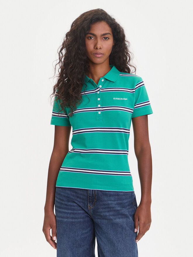 Guess Jeans Guess Jeans Felső 176097 Zöld Classic Fit