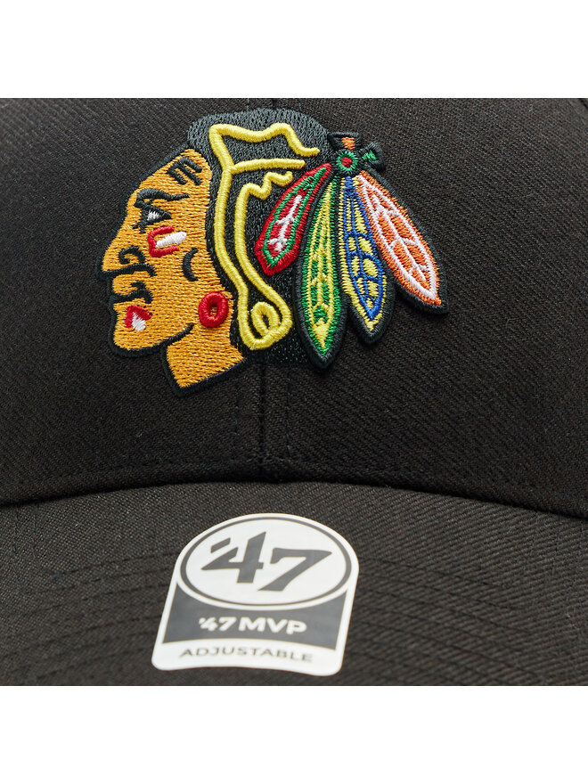 47 Brand Baseball sapka 47 Brand NHL Chicago Blackhawks Ballpark Snap '47 MVP H-BLPMS04WBP-BKA Fekete