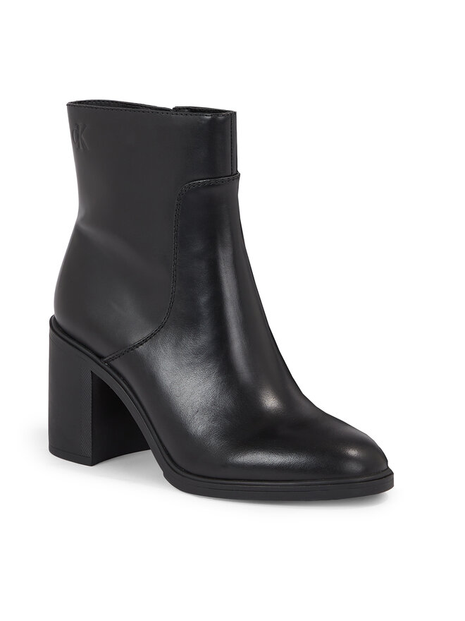 Calvin Klein Jeans Škornji Calvin Klein Jeans Mid Block Heel Boot Lth Wn YW0YW01259 Črna