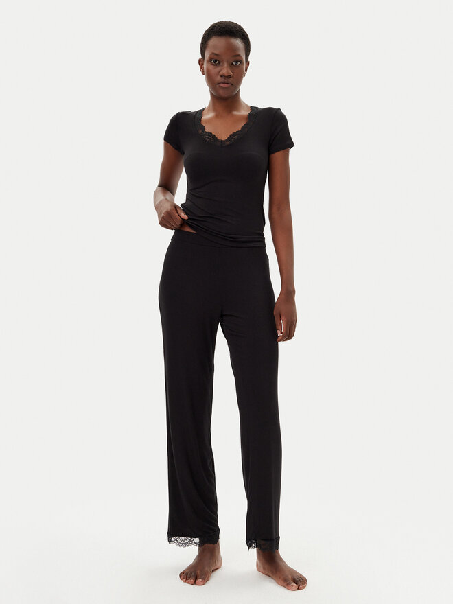 Hunkemöller Hunkemöller Πιτζάμα Nanna 301483 Μαύρο Regular Fit