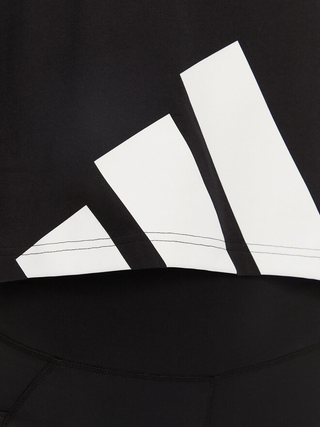 adidas adidas Футболка Essentials Big Logo Boyfriend JG8736 Чорний Loose Fit