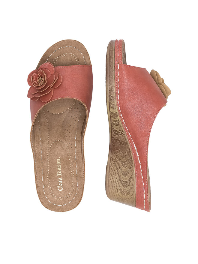 Clara Barson Pantoletten Clara Barson WYL05010-29 Rot