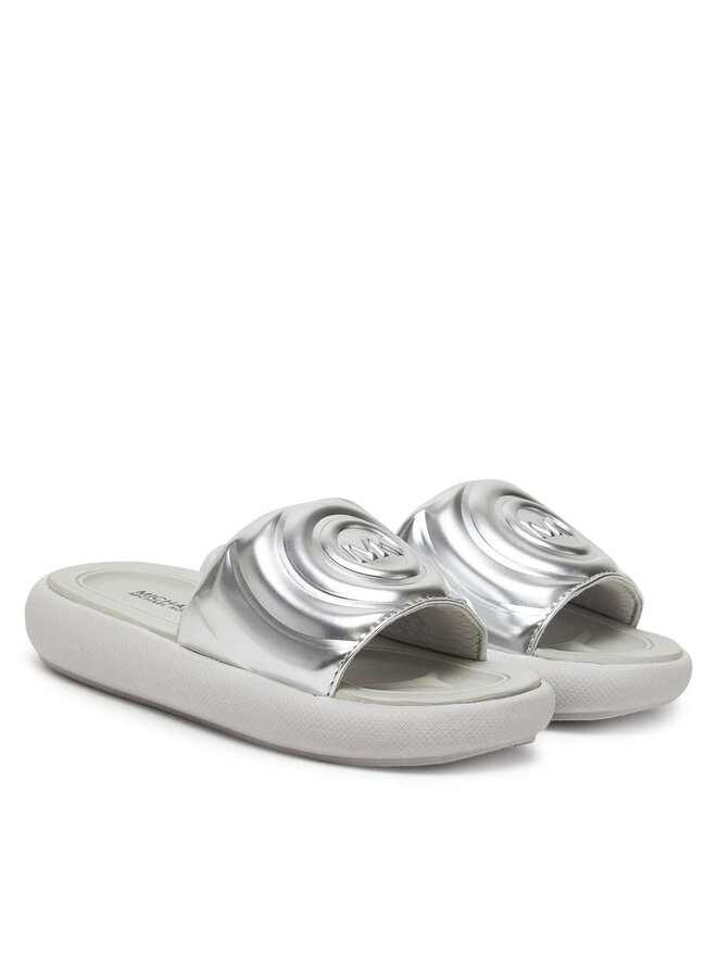 MICHAEL Michael Kors Şlapi MICHAEL Michael Kors MK01421040 Argintiu