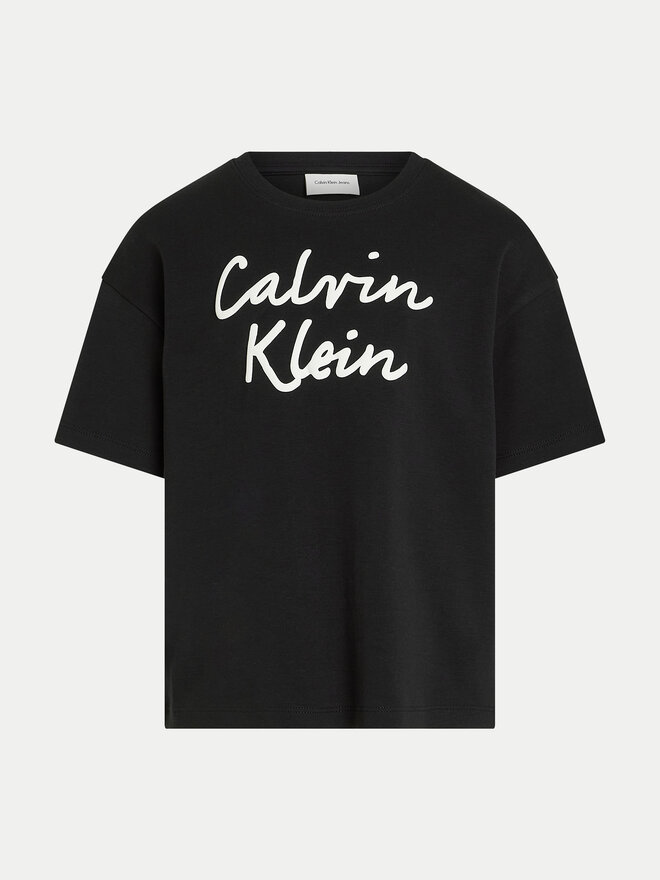 Calvin Klein Jeans Calvin Klein Jeans T-Shirt Script Logo IG0IG02864 Μαύρο Boxy Fit