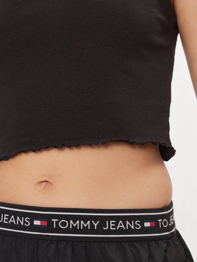 Tommy Jeans Tommy Jeans Τοπ DW0DW17368 Μαύρο Slim Fit