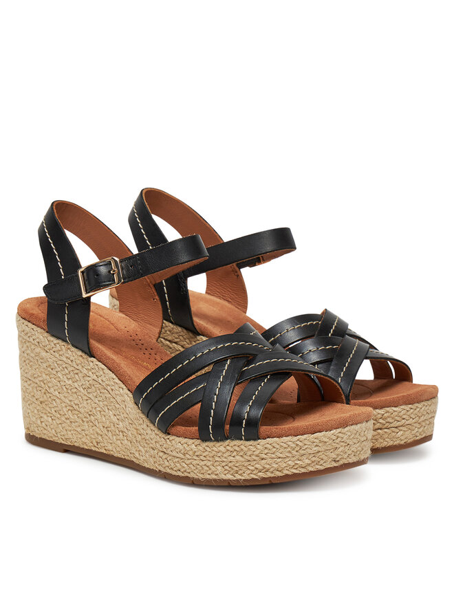 Clarks Espadrilles Clarks Sabina Strap 26181462 Fekete
