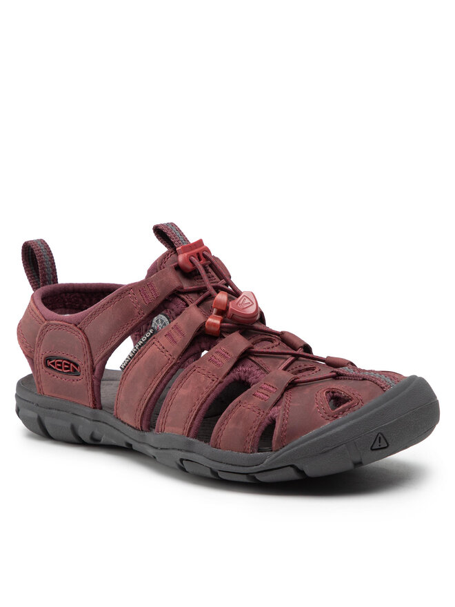 Keen Σανδάλια Keen Clearwater Cnx Lleather 1025088 Μπορντό