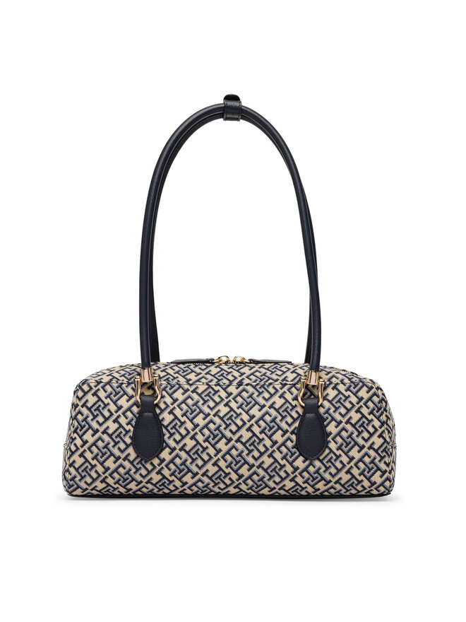 Tommy Hilfiger Handtasche Tommy Hilfiger Th Grace Shoulder Bag Jacquard AW0AW18752 Blau