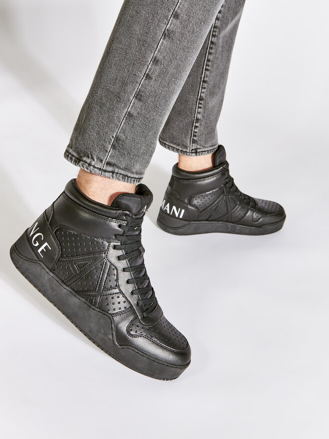 Снікерcи Armani Exchange XUZ003 XCC66 00002 Чорний | evzuttya.com.ua