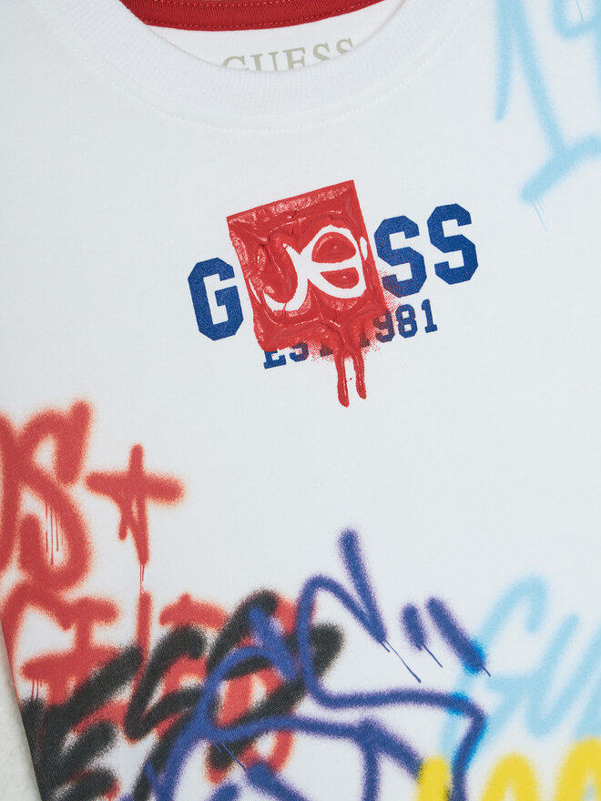 Guess Guess Marškinėliai N5RI11 K8HM4 Spalvota Classic Fit