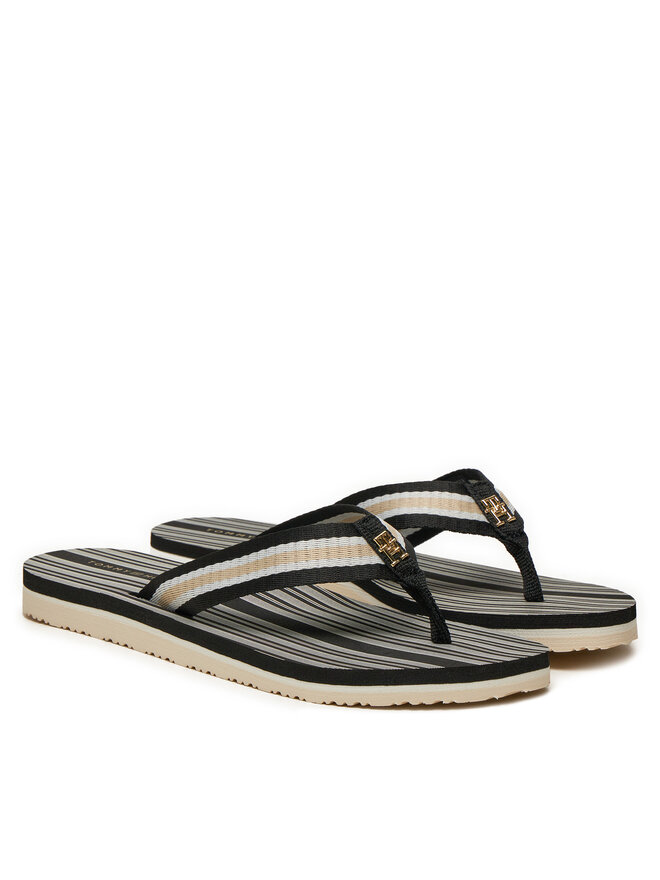 Tommy Hilfiger Σαγιονάρες Tommy Hilfiger Im Th Print Beach Sandal FW0FW08370 Μαύρο