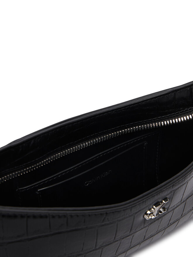 Calvin Klein Handtasche Calvin Klein Ck Croc Small Shoulder Bag LV04F3906G Schwarz