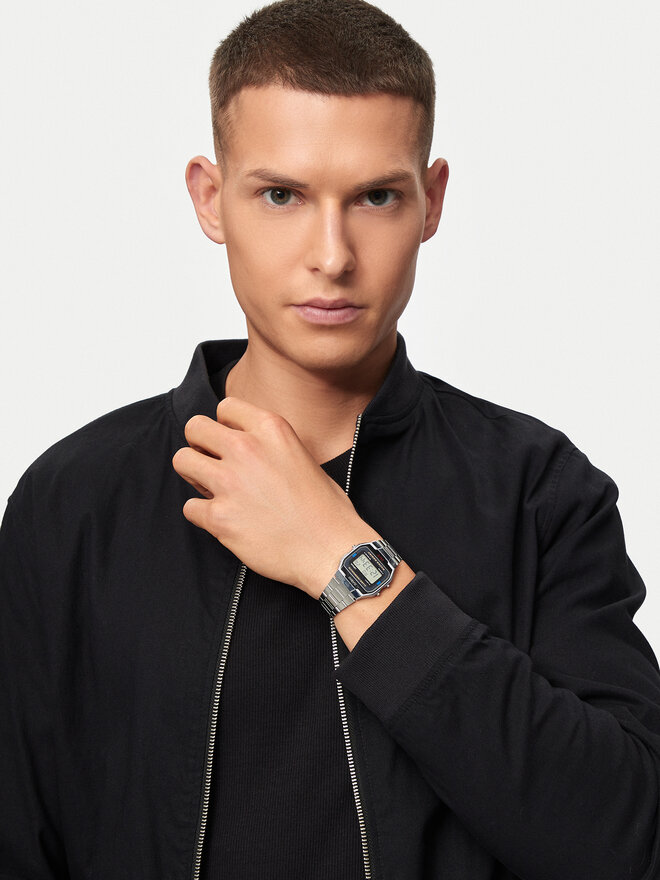 Casio Sat Casio Vintage A163WA-1QES Srebrna