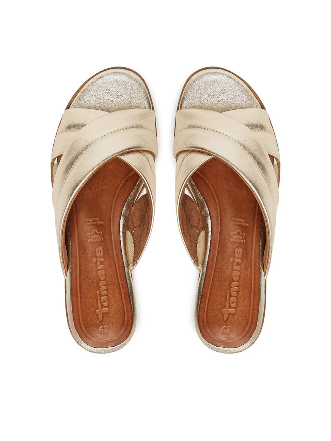 Mule Femme Tamaris 1-27233-42 – Talon Compensé 3,5 Cm, Cuir Confortable
