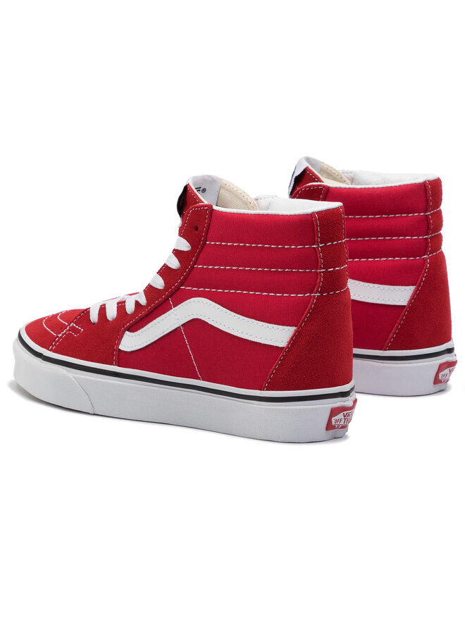 Vans red and white high tops new arrivals