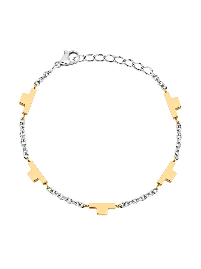 Trussardi Zestaw zegarek i bransoletka Trussardi R2453170503 Srebrny