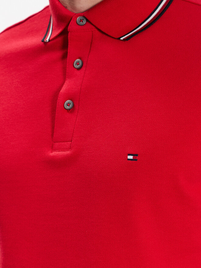 Tommy Hilfiger Tommy Hilfiger Pólóing 1985 Rwb Tipped MW0MW30750 Piros Slim Fit