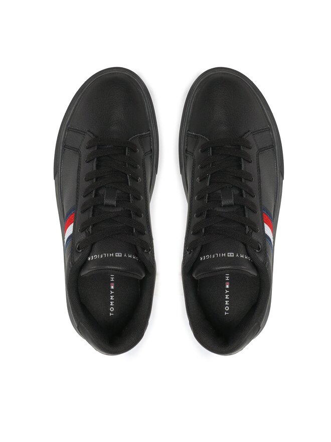 Tommy Hilfiger Sneakers Tommy Hilfiger Corporate Cup Leather Cup Stripes FM0FM04550 Schwarz