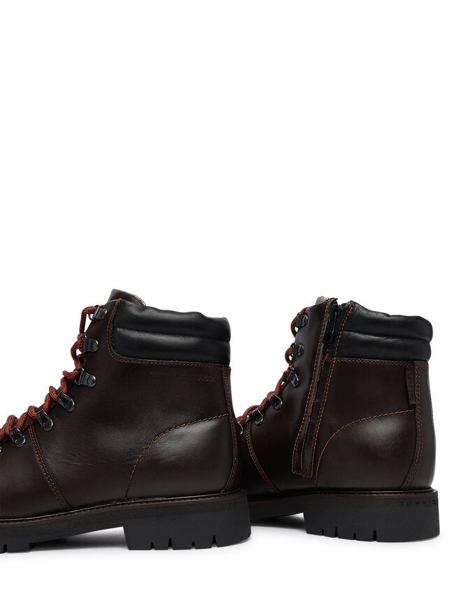 Tommy Hilfiger Schnürschuhe Tommy Hilfiger Elevated Outdoor Lth Wpm Boot FM0FM05995 Braun
