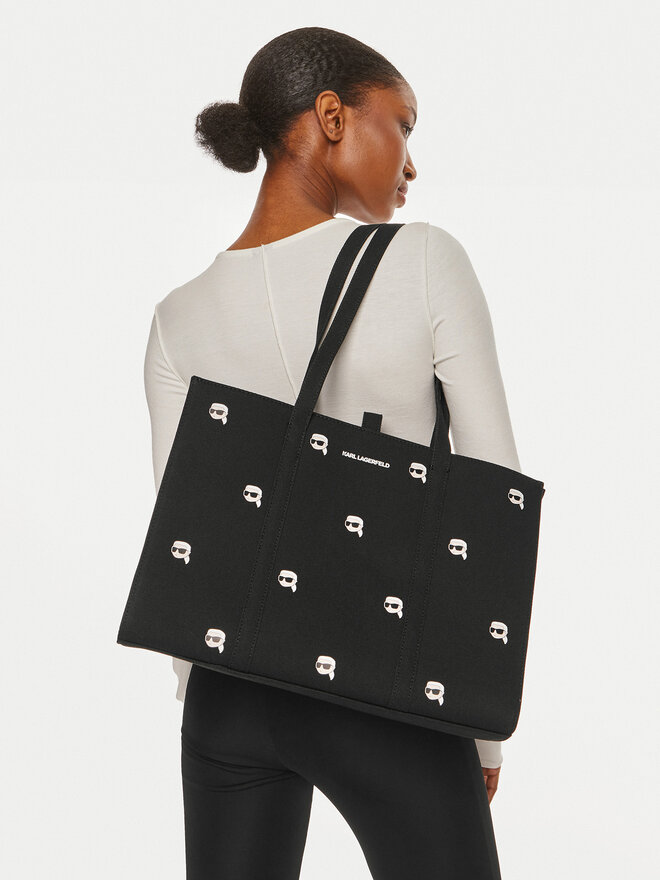 KARL LAGERFELD Ročna torba KARL LAGERFELD 241W3882 Črna