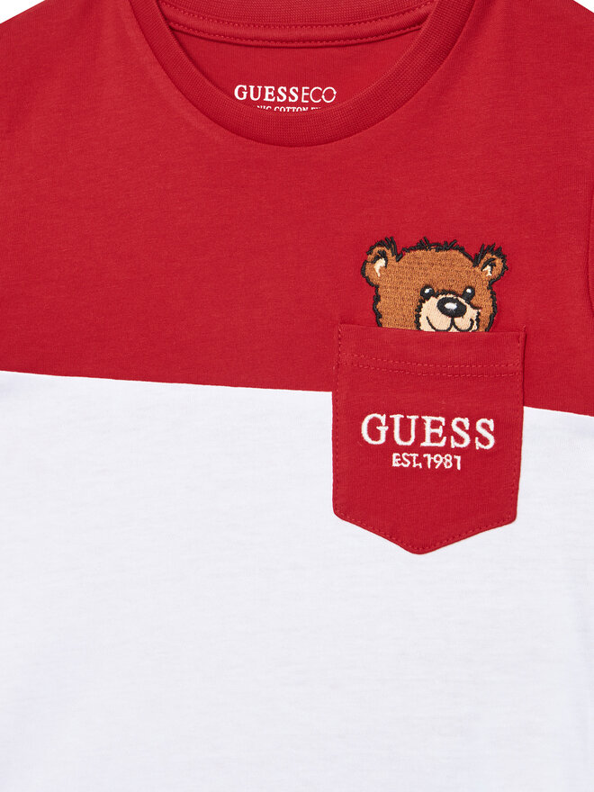 Guess Guess Majica N5YI11 K8HM4 Rdeča Regular Fit