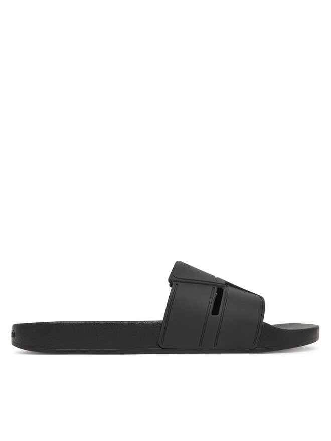 Calvin Klein Pantoletten Calvin Klein Pool Slide Double T HM0HM01752 Schwarz
