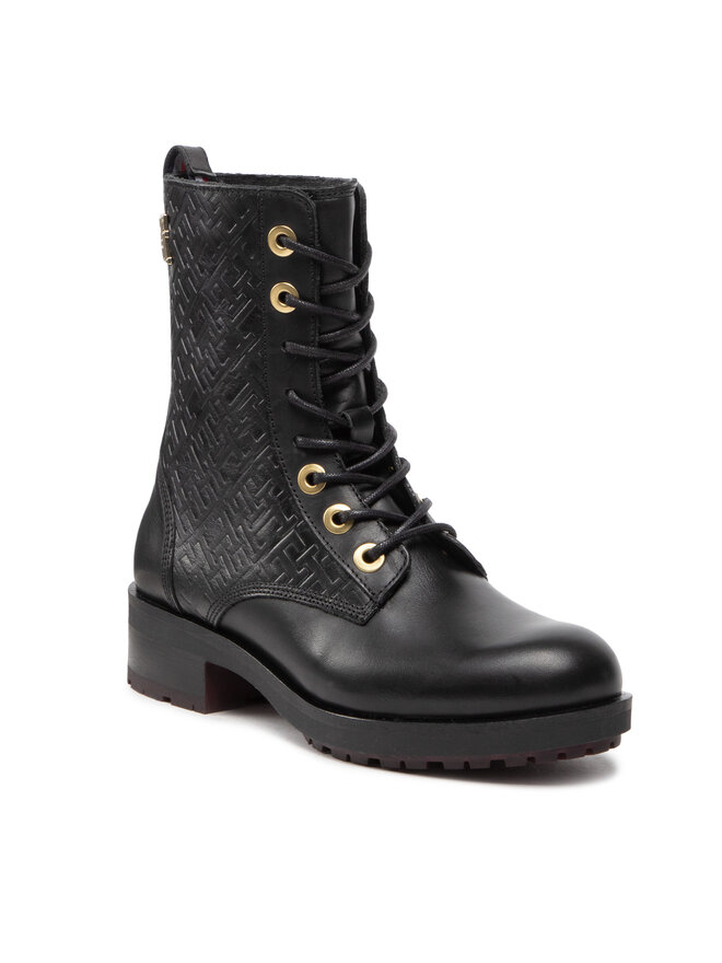 Tommy Hilfiger Botines Tommy Hilfiger Th Monogram Biker Boot FW0FW06817 Negro