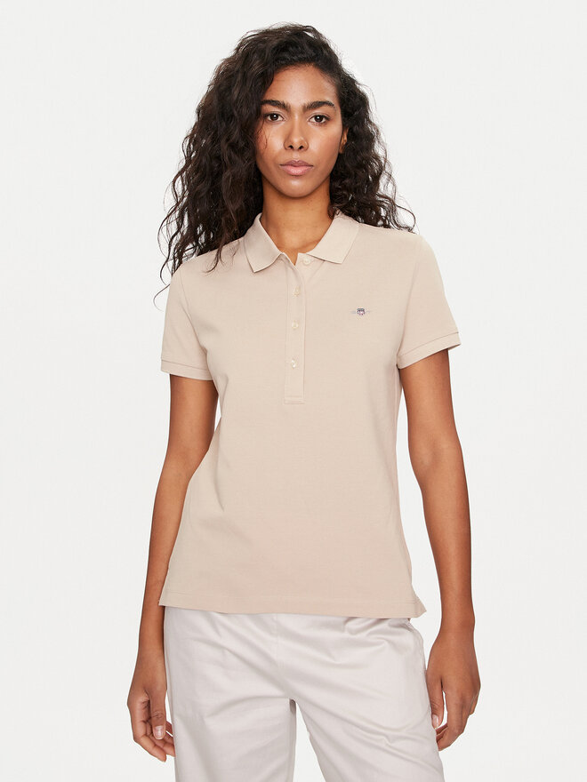 Gant Gant Pólóing Shield 4200870 Bézs Slim Fit