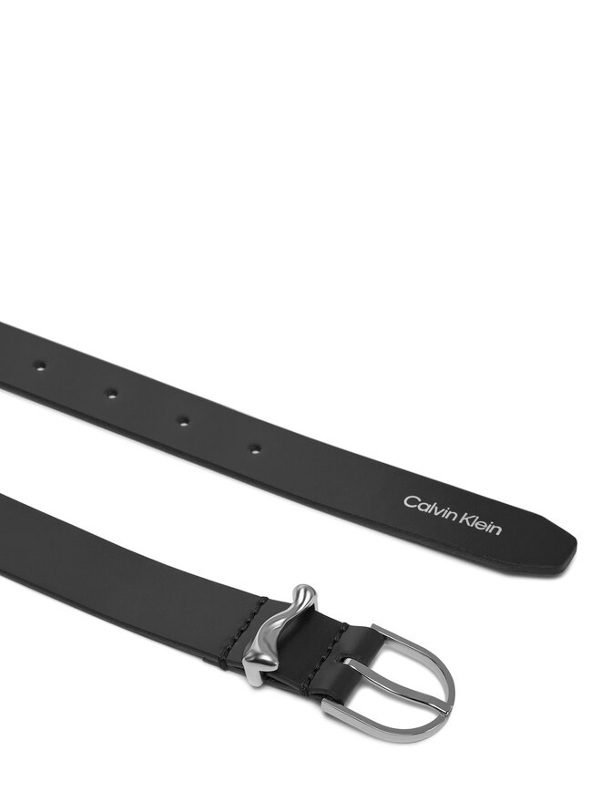 Calvin Klein Pasek Damski Calvin Klein Ck Must Organic Loop Belt 25mm K60K613234 Czarny