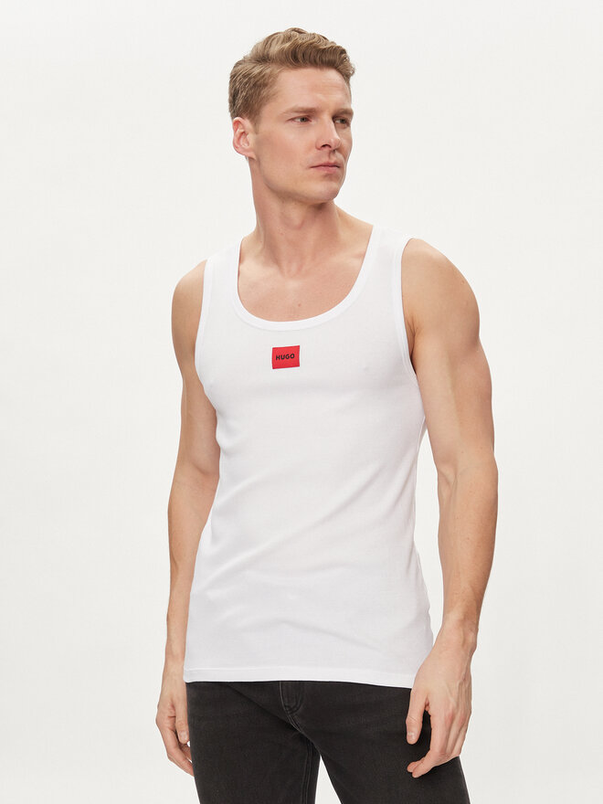 HUGO Hugo Tank top Edge 50515657 Λευκό Regular Fit