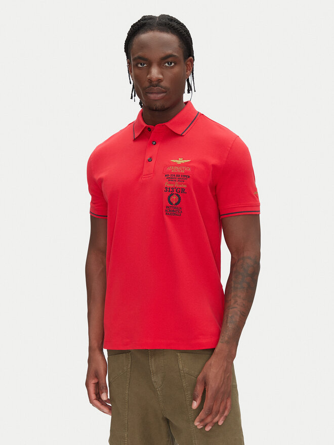 Aeronautica Militare Aeronautica Militare Pólóing 251PO1853P191 Piros Regular Fit