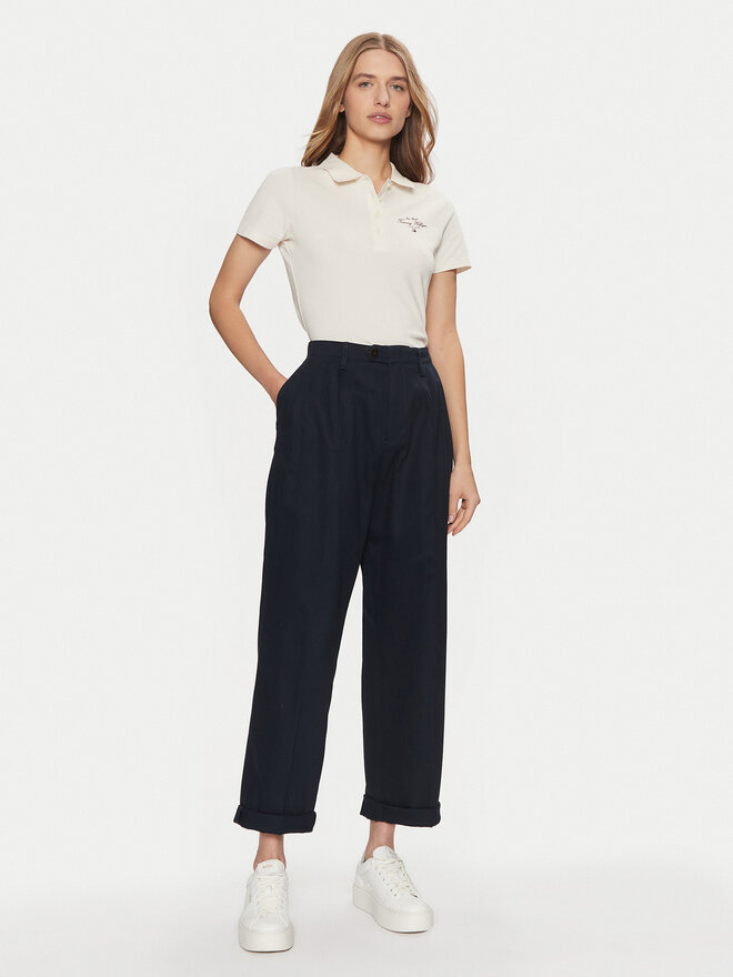 Tommy Hilfiger Tommy Hilfiger Pólóing WW0WW43930 Bézs Slim Fit