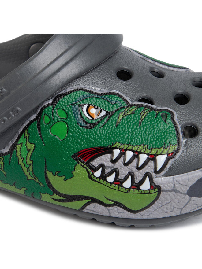 Pantoletten Crocs Fl Dino Band Lights Cg K 206157 Grau eschuhe