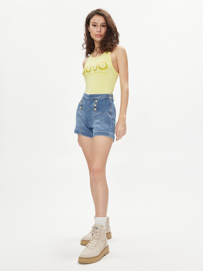 Liu Jo Liu Jo Топ MA4327 J4695 Жовтий Slim Fit