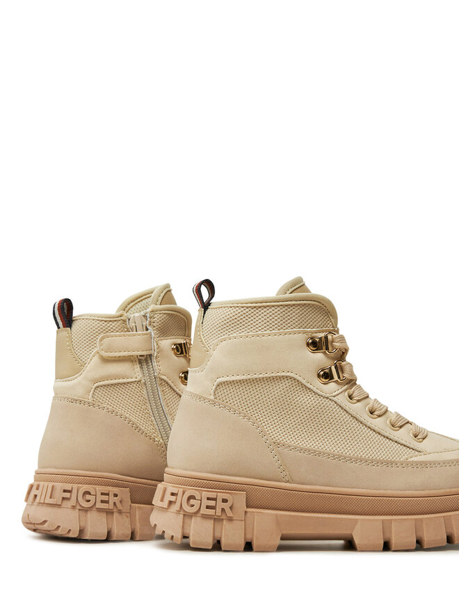 Tommy Hilfiger Polacchine Tommy Hilfiger Lace-Up Bootie T3A5-33602-1698 M Beige