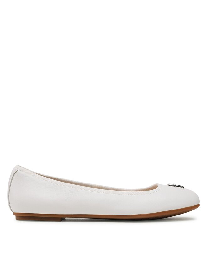 Tommy Hilfiger Ballerinas Tommy Hilfiger Round Th Ballerina FW0FW07132 Weiß