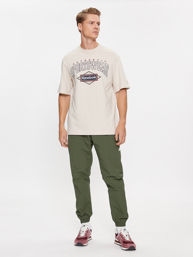 Reebok Reebok Marškinėliai Sporting Goods IM1507 Smėlio Regular Fit