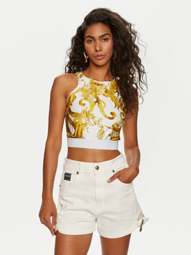 Versace Jeans Couture Versace Jeans Couture Τοπ 76HAM227 Λευκό Skinny Fit